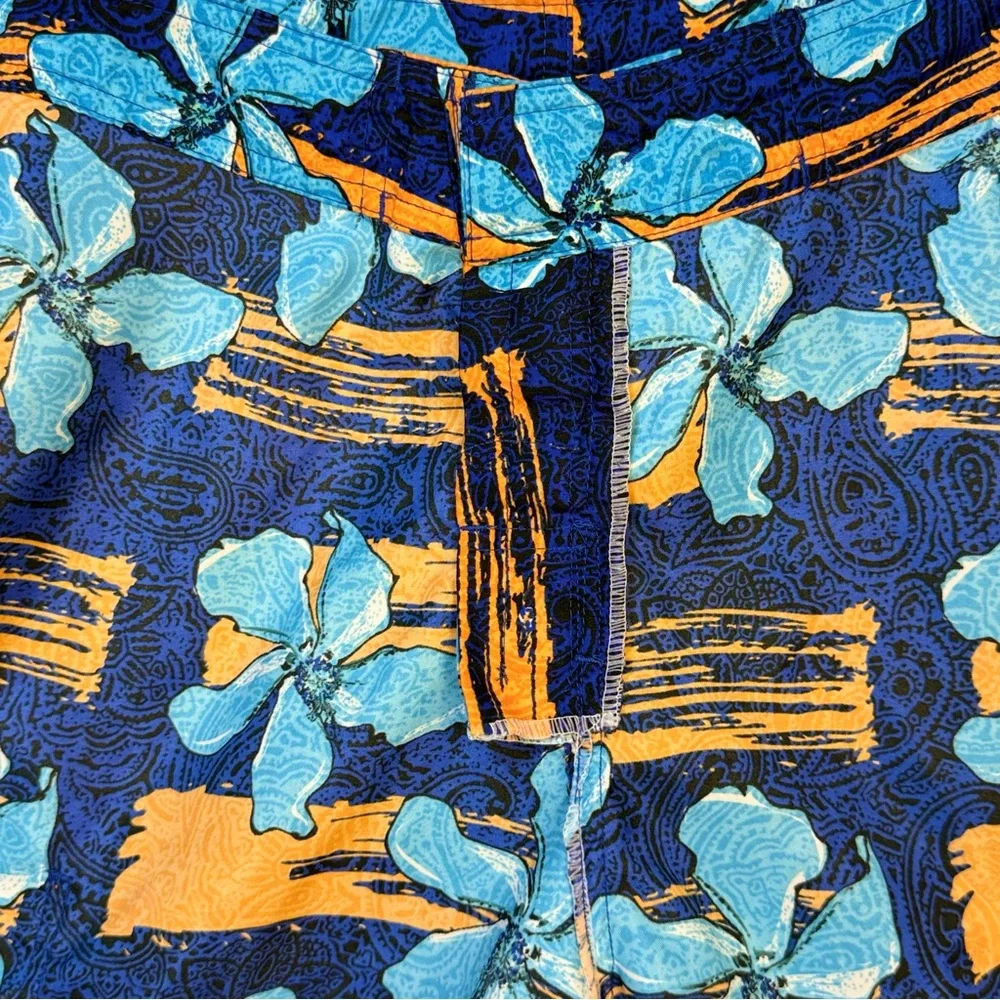 Blue &‎ Orange Hawaiian Tropical Men's Size 30 Board Shorts